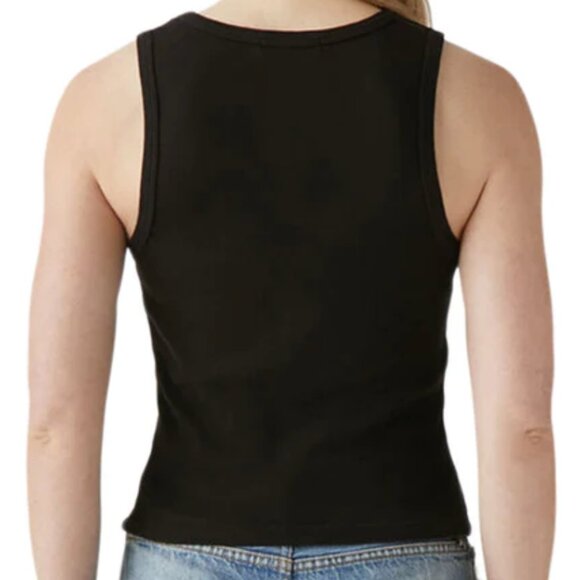 Michael Stars Kendall Cropped Tank in Black, One Size, Excellent Condition - Picture 2 of 8